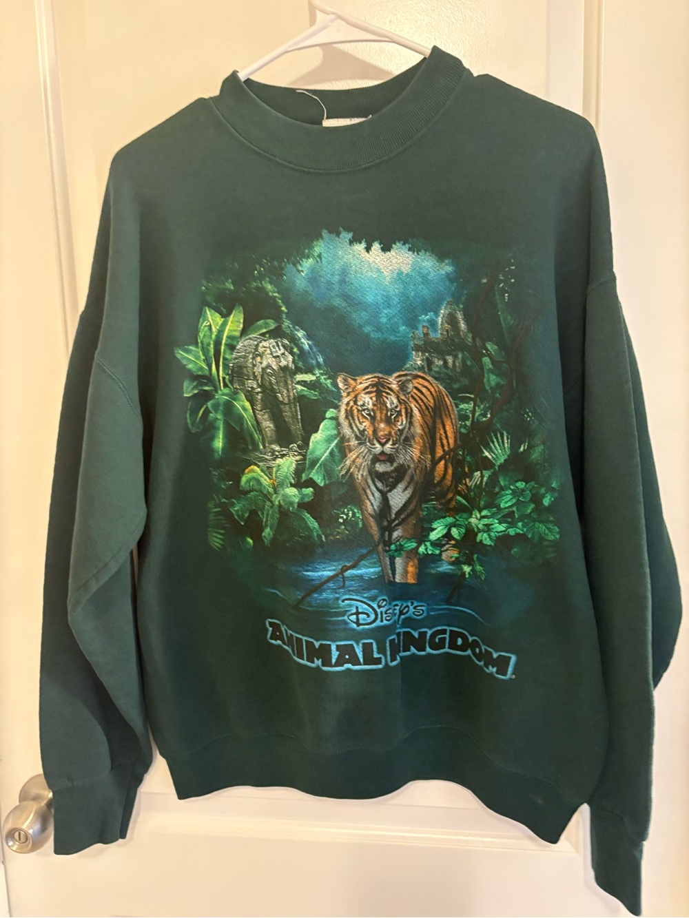 Vintage Disney Animal Kingdom Green Graphic Sweatshirt